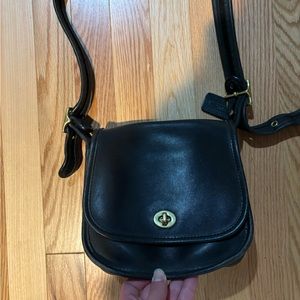 Vintage black coach cross body